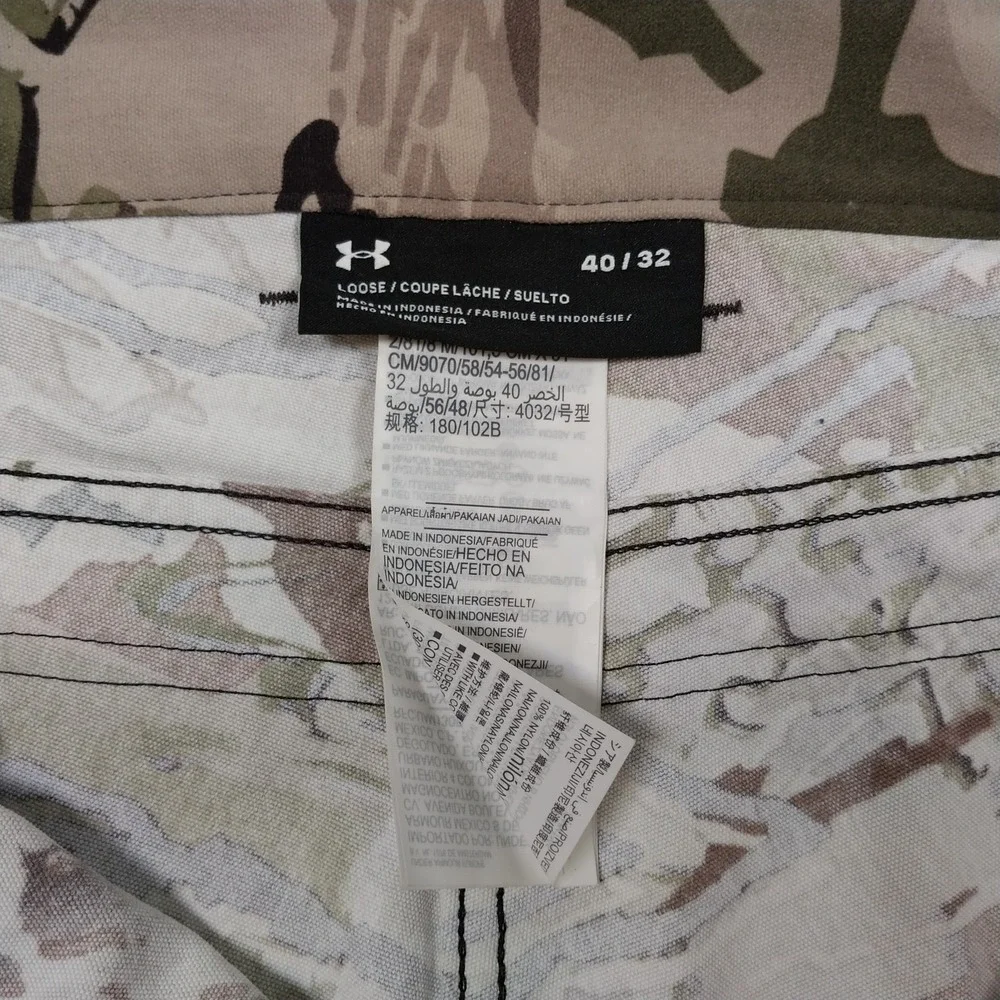 Under Armour Pants Mens 40x32 Barren Camo Hardwoods Hunting Outdoors Backwoods